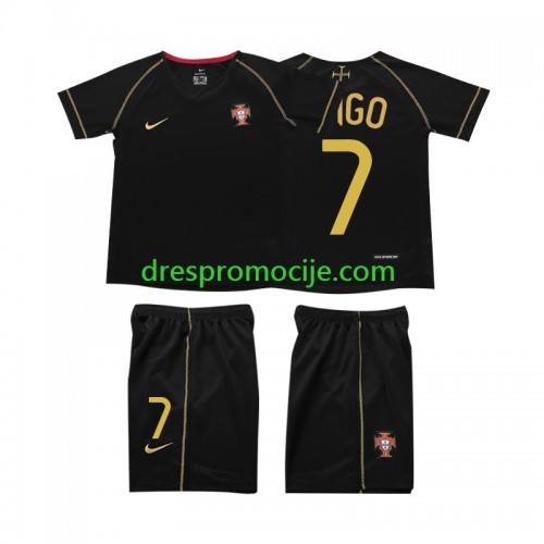 Portugal FIGO 7 2006 Dres Retro Dječji Gostujući Kratkih Rukava Portugal FIGO 7 2006 Dres Retro Dječji Gostujući Kratkih Rukava